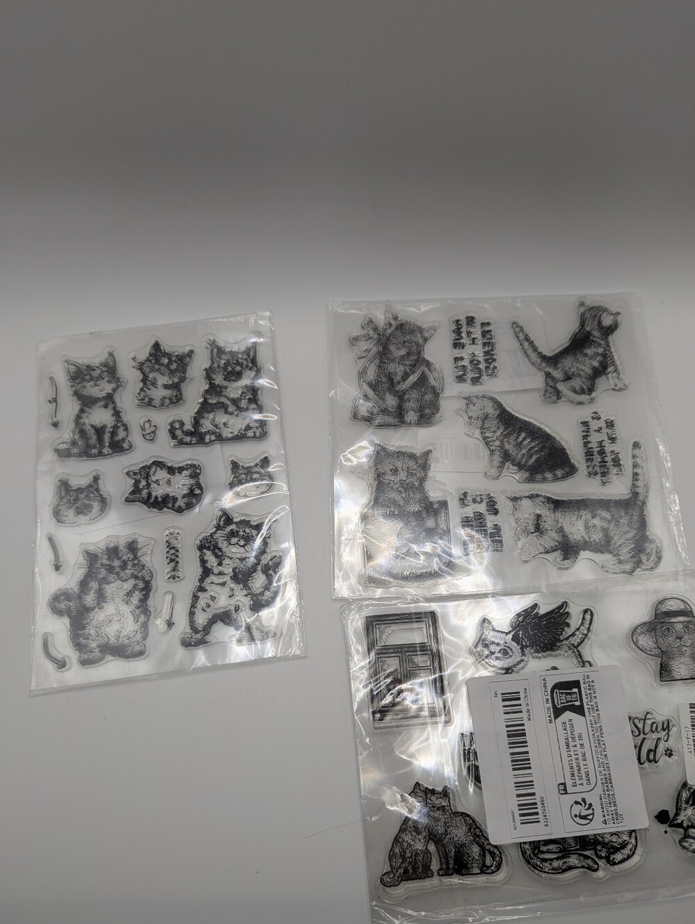 Lot of Clear silicon stamps Animal Crafts Cozy Journal Cards Cats Kittens - Picture 10 of 13
